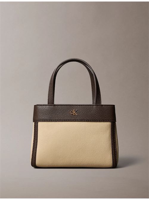 ck canvas mini tote crossbody CALVIN KLEIN | LV04F3504GXSJ